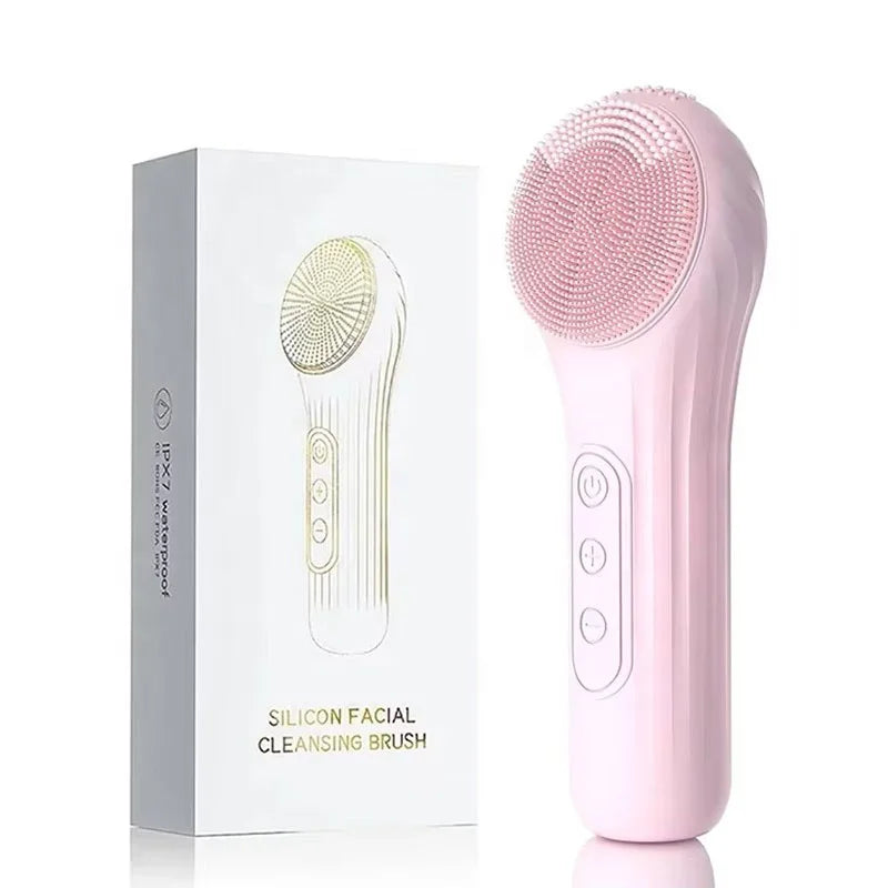 Brosse nettoyante chauffante STYNLUX picots silicone souples peaux sensibles
