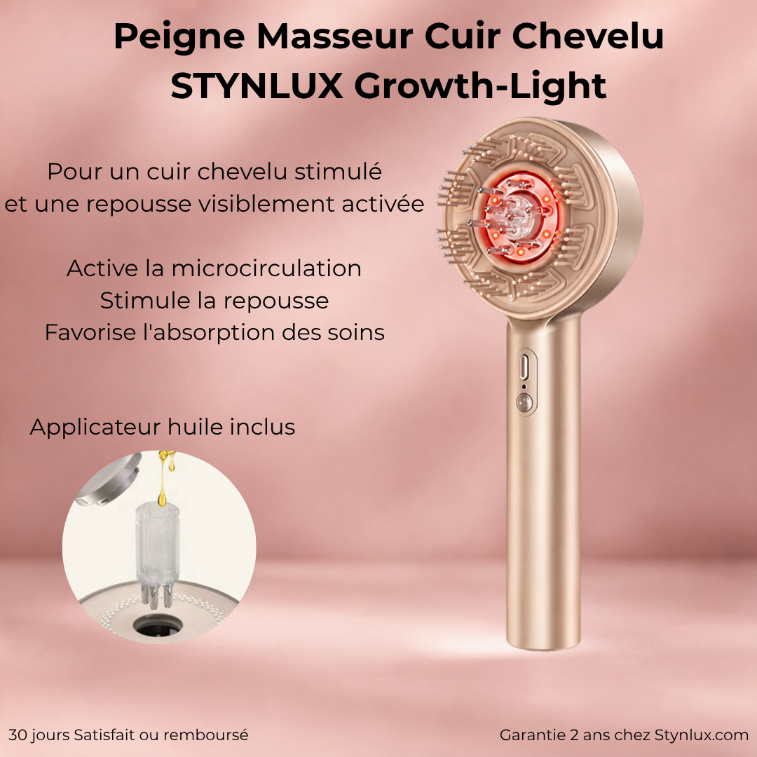 Peigne Masseur Cuir Chevelu STYNLUX Growth-Light