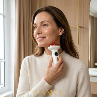 Appareil gua sha LED électrique STYNLUX blanc — détail produit