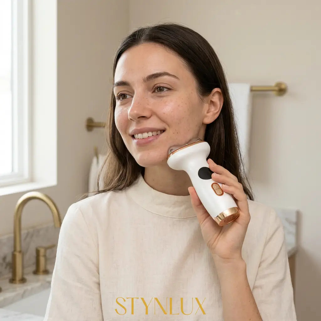 Démonstration gua sha électrique STYNLUX chaud froid visage