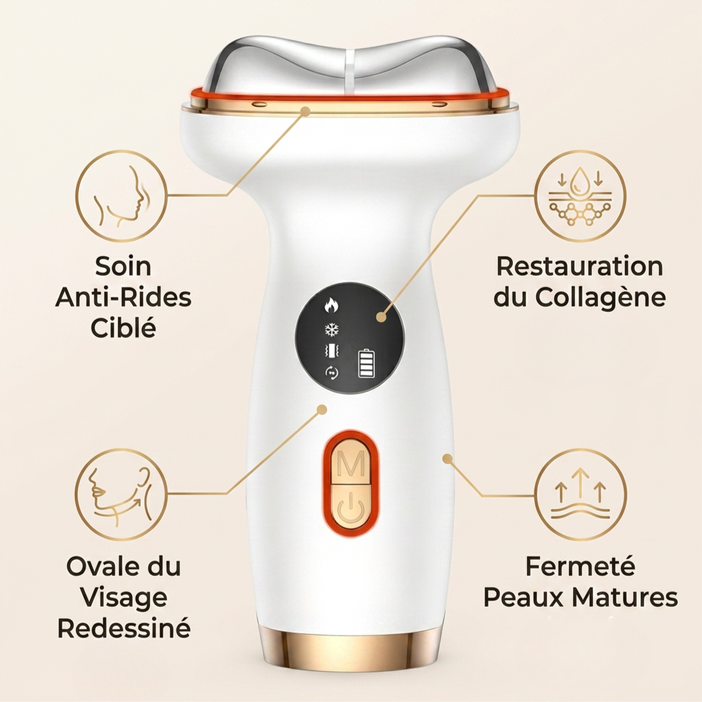 Appareil sculptant 7 en 1 anti-rides visage et cou